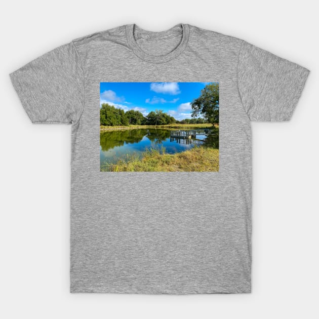 Bonham Pond Salt Plains National Wildlife Refuge by Debra Martz T-Shirt by Debra Martz